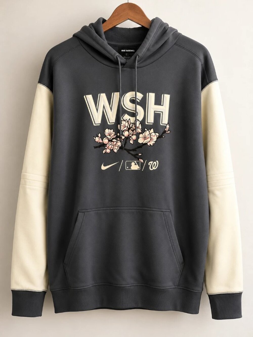 Nike Washington Nationals City Connect Cherry Blossom Hoodie Gray Men's XL